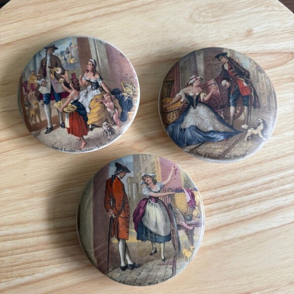Set Of 3 Davenport Cries Of London Victorian Pottery Wall Plaques Vintage - Picture 1 of 7